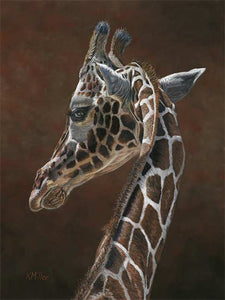 Giraffe Portrait Original Pastel 12" x 16"