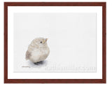 Baby sparrow painting by award winning artist Kathie Miller.