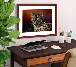Cheetah Portrait by award winning artist Kathie Miller