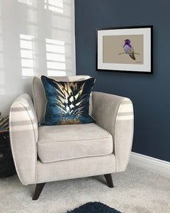 Costa's Hummingbird painting by wildlife artist Kathie Miller. Prints available.