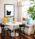 Curious Kitty painting dining nook-Kathie Miller