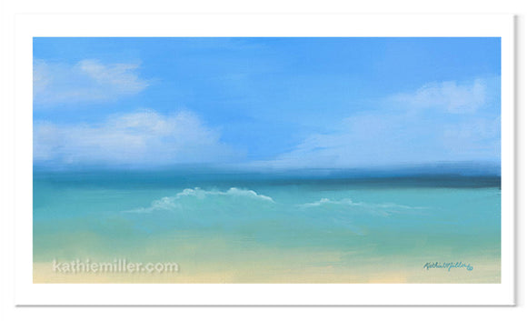 'Endless Summer' Ocean painting by wildlife artist Kathie Miller. Prints available.