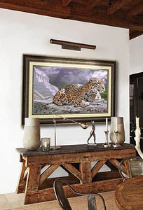 Jaguar and Mayan Temple painting by award winning artist Kathie Miller. Prints available.