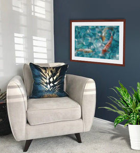 Koi Pond painting by wildlife and landscape artist Kathie Miller. Prints available.