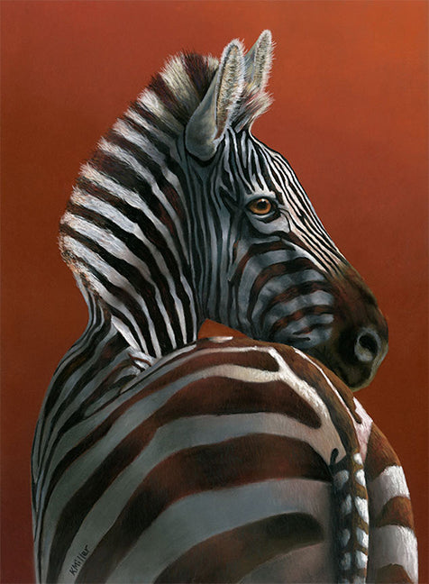 Last Light - Plains Zebra Original Pastel 11
