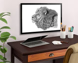 Lion Portrait - Ink by wildlife artist Kathie Miller. Prints available.