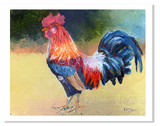 Rooster prints from original oil painting by award winning artist Kathie Miller