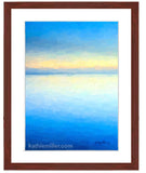 'Serenity' abstract painting witn mahogany frame by wildlife artist Kathie Miller. Prints available.