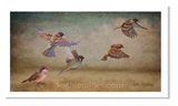 Sparrows by award winning artist Kathie Miller.