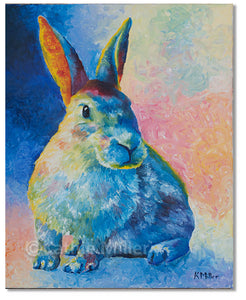Spring  Rabbit. Original oil on canvas. Prints available.