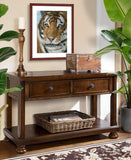 Tiger portrait with mahogany frame by award winning artist Kathie Miller.