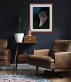 Turkey Vulture with mahogany frame by award winning artist Kathie Miller.